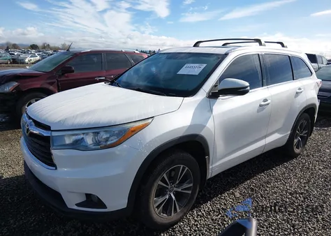 2016 Toyota Highlander Xle V6 from USA, damaged, VIN 5TDJKRFH8GS308668